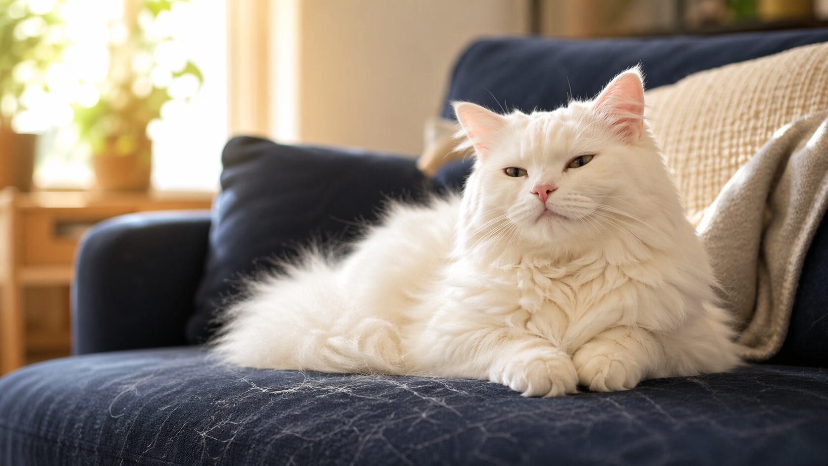 猫の毛が服につく原因と洗濯まわりの対策イメージ
