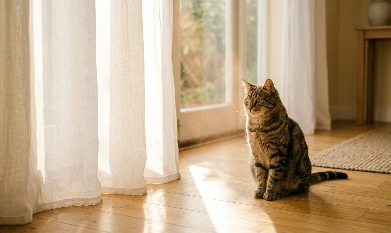 猫のいる部屋のにおいと毛の空気対策イメージ